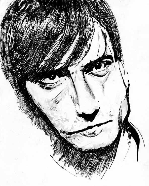 Mark E. Smith - Pen and Ink